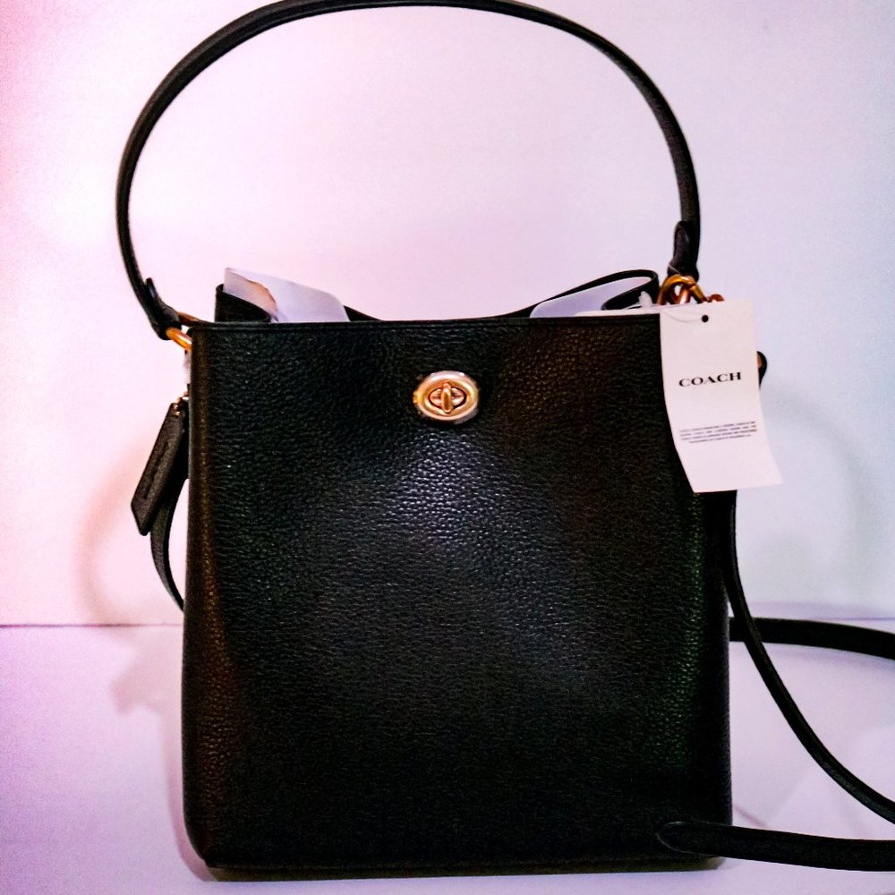 NWT M COACH, black, leather, mothers day, everyday, office, casual, crossbody - Picture 2 of 3